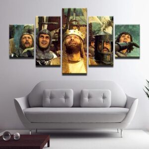 Monty Python And The Holy Grail - Movie 5 Panel Canvas Art Wall Decor
