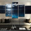 Moonlight - Nature 5 Panel Canvas Art Wall Decor