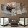 Moose - Animal 5 Panel Canvas Art Wall Decor