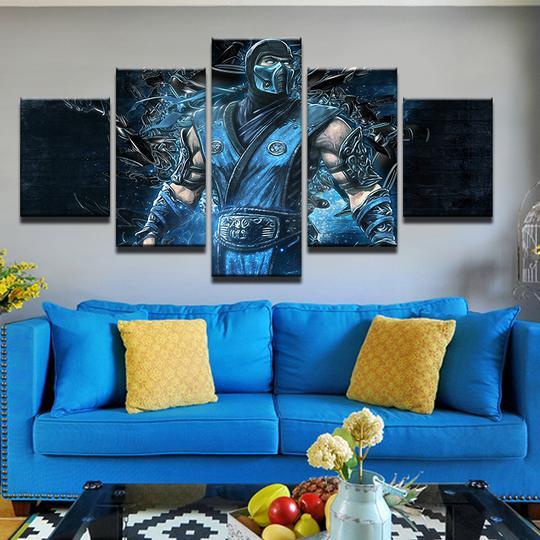 Mortal Kombat Sub Zero - Movie 5 Panel Canvas Art Wall Decor Mortal Kombat Sub Zero - Movie 5 Panel Canvas Art Wall Decor