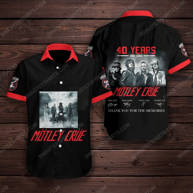 Motley Crue Heavy Metal Band 40 Years Music Hawaiian Shirt Motley Crue Heavy Metal Band 40 Years Music Hawaiian Shirt