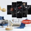 Motorbike 3 - Aumative 5 Panel Canvas Art Wall Decor