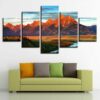 Mountain 22 - Nature 5 Panel Canvas Art Wall Decor