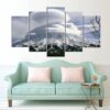 Mountain Cyclone Storm Large - Nature 5 Panel Canvas Art Wall Decor