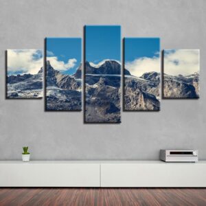 Mountain Peaks - Nature 5 Panel Canvas Art Wall Decor
