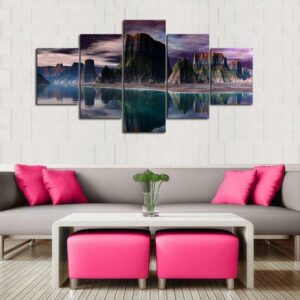Mountain - Nature 5 Panel Canvas Art Wall Decor