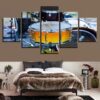 Music Drum 03 - Music 5 Panel Canvas Art Wall Decor