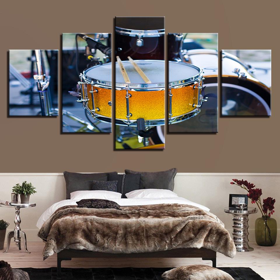 Music Drum 03 - Music 5 Panel Canvas Art Wall Decor Music Drum 03 - Music 5 Panel Canvas Art Wall Decor