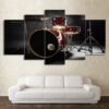 Music Drum Musical Instruments - Music 5 Panel Canvas Art Wall Decor