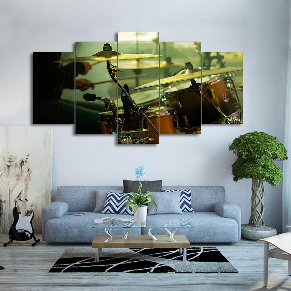 Musical Instruments Drum 1 - Music 5 Panel Canvas Art Wall Decor Musical Instruments Drum 1 - Music 5 Panel Canvas Art Wall Decor