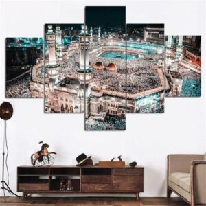 Muslim Frame Modern Islam - Religion 5 Panel Canvas Art Wall Decor