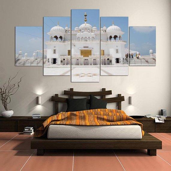 Muslim Islamio Mosque - Religion 5 Panel Canvas Art Wall Decor Muslim Islamio Mosque - Religion 5 Panel Canvas Art Wall Decor