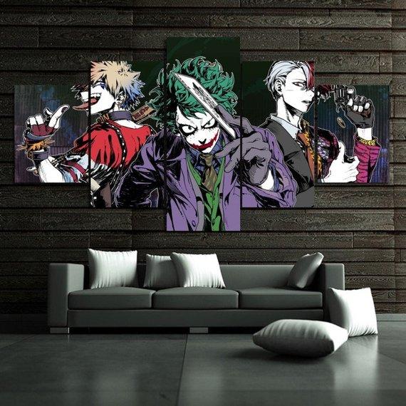 My Hero Academia - Anime 5 Panel Canvas Art Wall Decor My Hero Academia - Anime 5 Panel Canvas Art Wall Decor