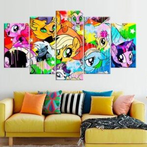 My Little Pony - Cartoon 5 Panel Canvas Art Wall Decor