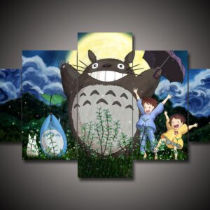 My Neighbor Totoro 1 - Anime 5 Panel Canvas Art Wall Decor