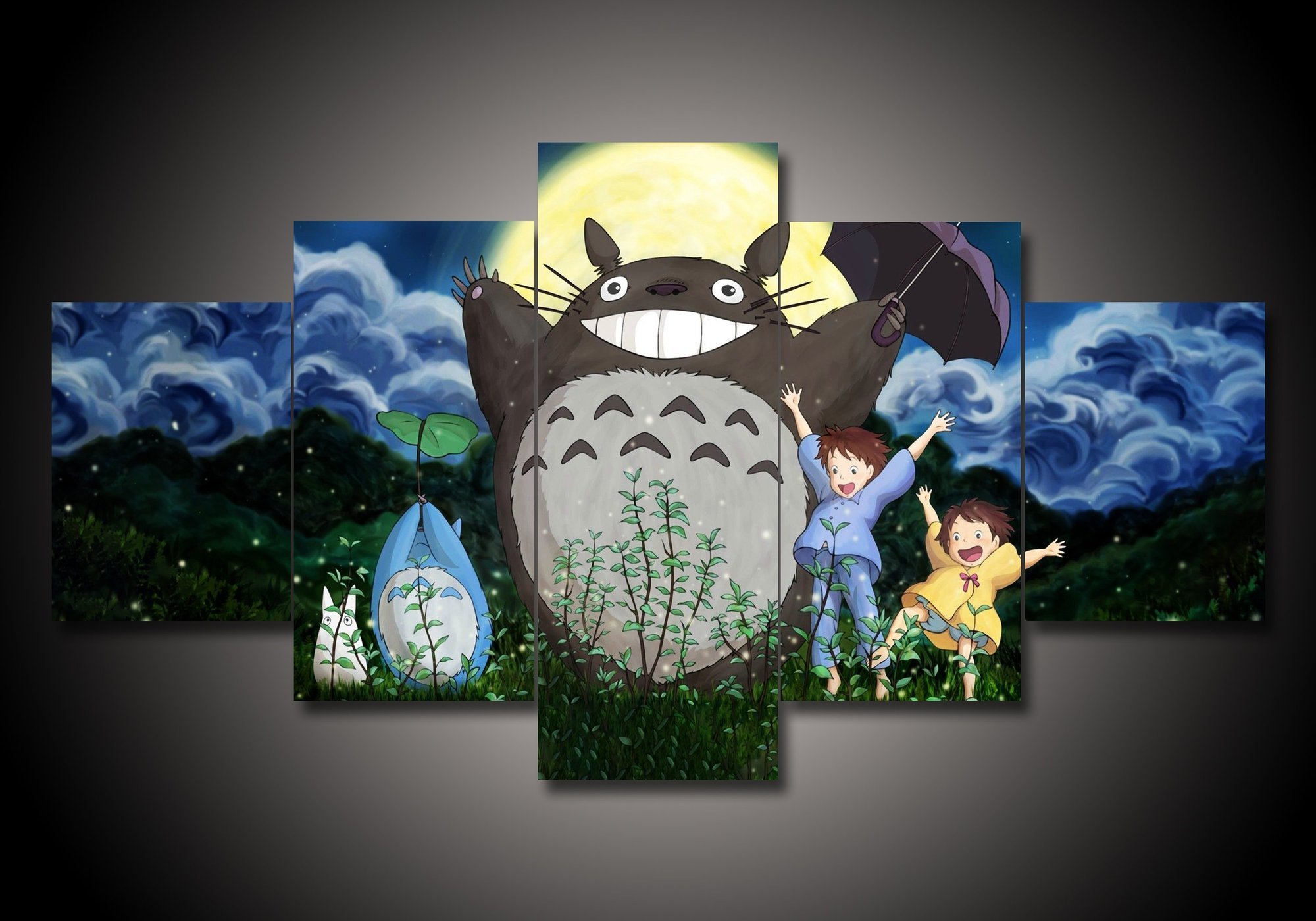 My Neighbor Totoro 1 - Anime 5 Panel Canvas Art Wall Decor My Neighbor Totoro 1 - Anime 5 Panel Canvas Art Wall Decor
