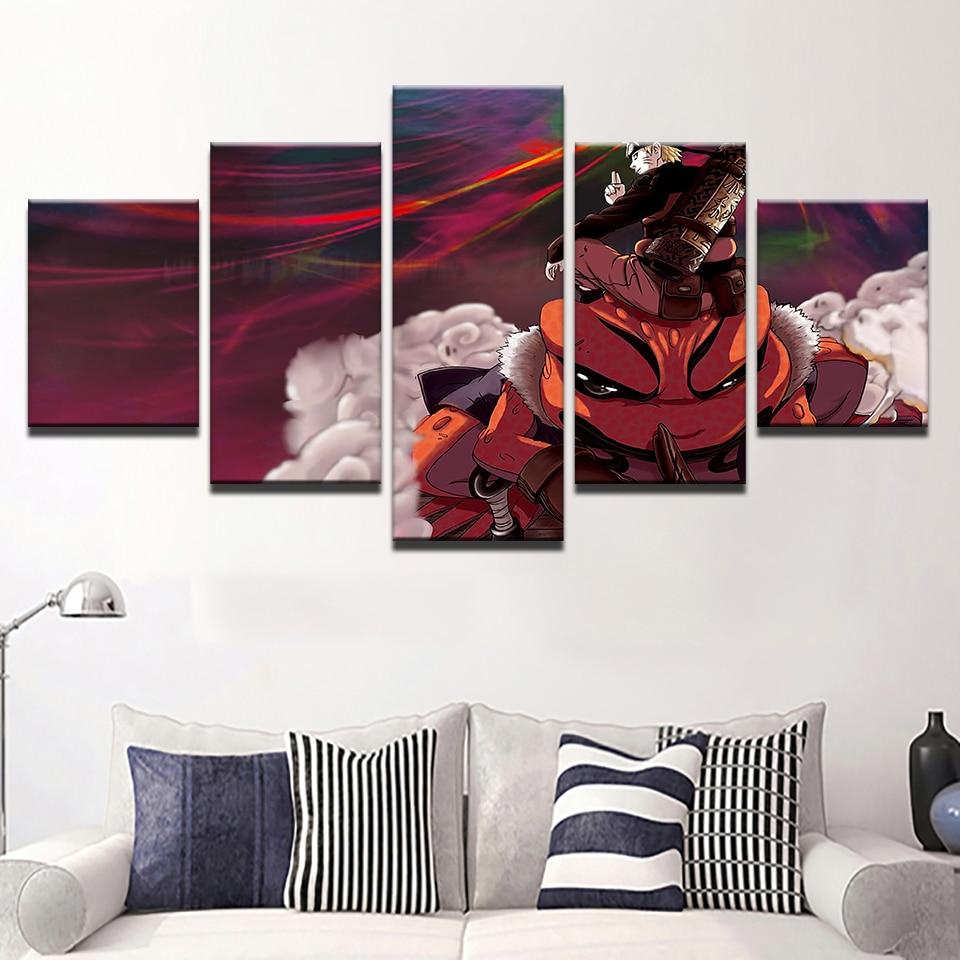 Naruto 20 - Anime 5 Panel Canvas Art Wall Decor Naruto 20 - Anime 5 Panel Canvas Art Wall Decor