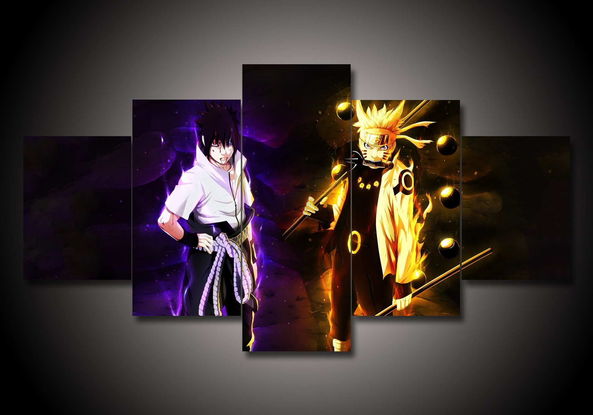 Naruto 3 - Anime 5 Panel Canvas Art Wall Decor Naruto 3 - Anime 5 Panel Canvas Art Wall Decor
