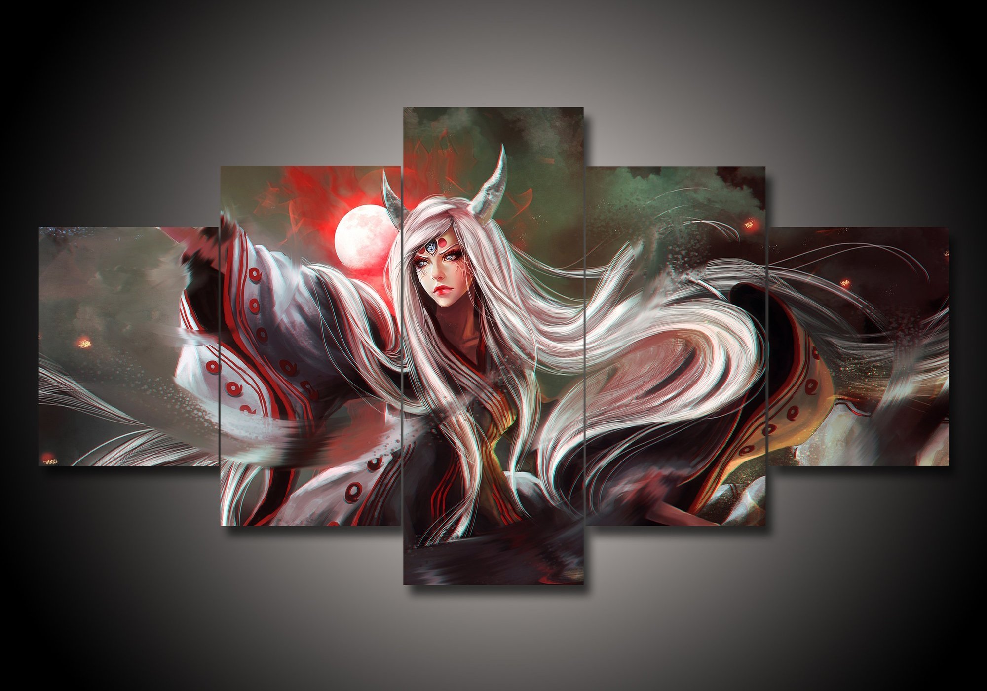 Naruto 4 - Anime 5 Panel Canvas Art Wall Decor Naruto 4 - Anime 5 Panel Canvas Art Wall Decor
