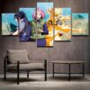 Naruto 9 - Anime 5 Panel Canvas Art Wall Decor