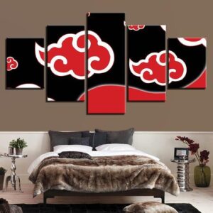 Naruto Shippuden Totems - Abstract 5 Panel Canvas Art Wall Decor