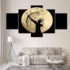 Native Moon Indian - Army 5 Panel Canvas Art Wall Decor