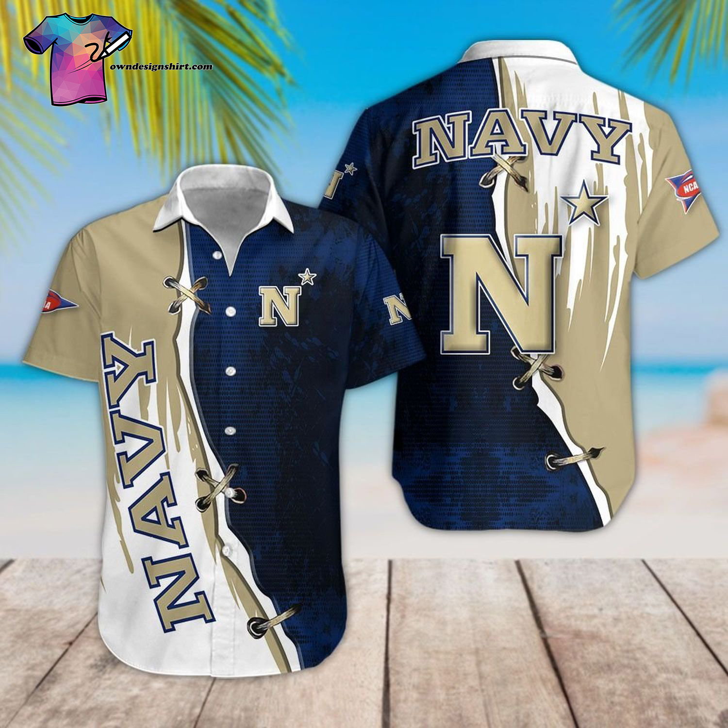 Navy Midshipmen Football Team Hawaiian Shirt Navy Midshipmen Football Team Hawaiian Shirt