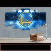 Nba Champions Golden State Warriors Logo - Sport 5 Panel Canvas Art Wall Decor