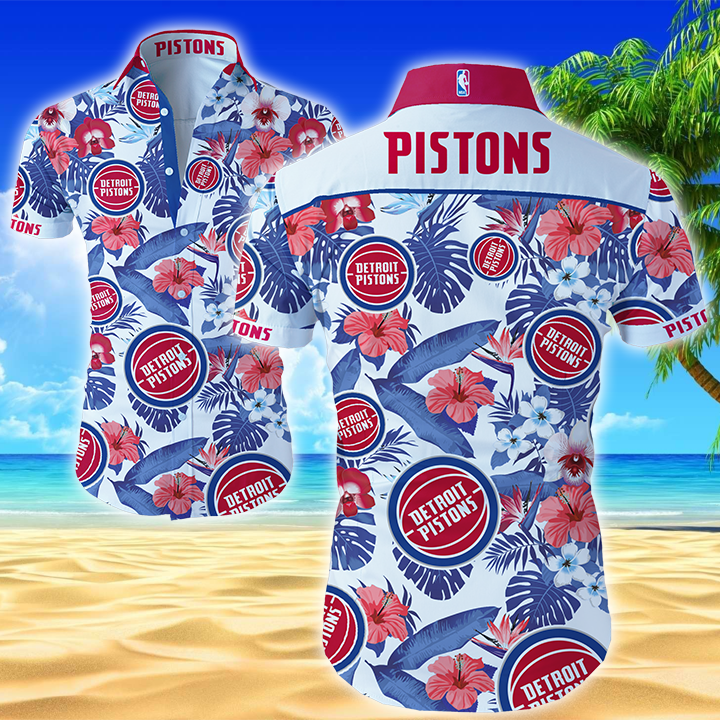 Nba Detroit Pistons Hawaiian Hawaiian Shirt Summer Button Up Nba Detroit Pistons Hawaiian Hawaiian Shirt Summer Button Up