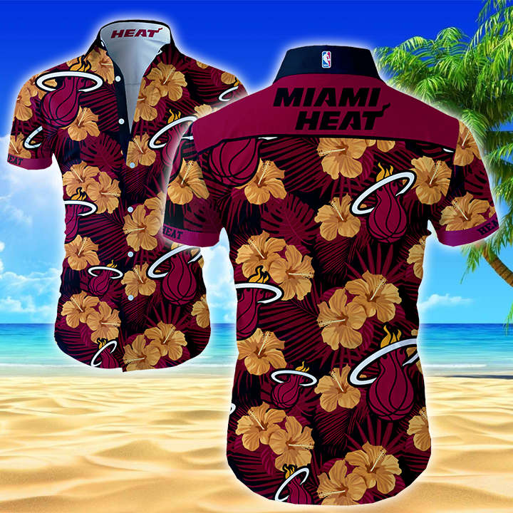 Nba Miami Heat Hawaiian Hawaiian Shirt Summer Button Up Nba Miami Heat Hawaiian Hawaiian Shirt Summer Button Up