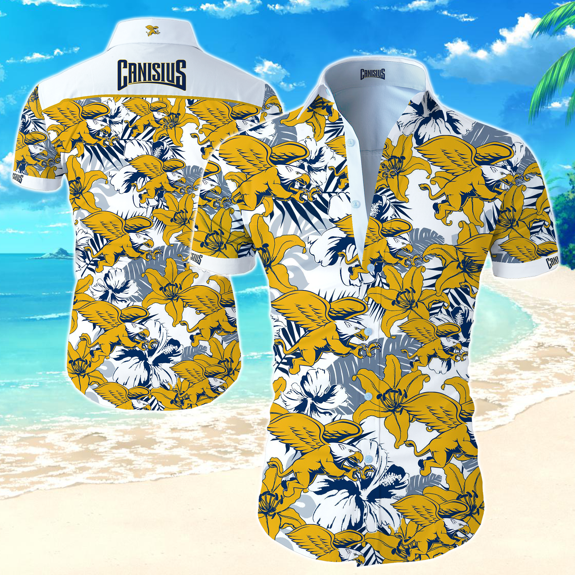 Ncaa Canisius Golden Griffins Hawaiian Shirt Summer Button Up Ncaa Canisius Golden Griffins Hawaiian Shirt Summer Button Up