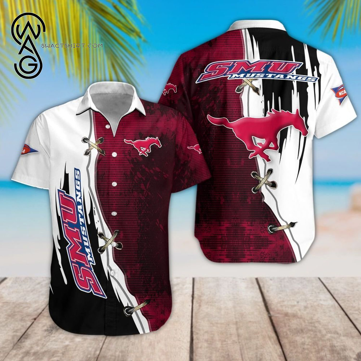 Ncaa Smu Mustangs Sport Team Hawaiian Shirt Ncaa Smu Mustangs Sport Team Hawaiian Shirt