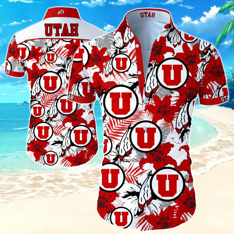 Ncaa Utah Utes Hawaiian Shirt Summer Button Up Ncaa Utah Utes Hawaiian Shirt Summer Button Up