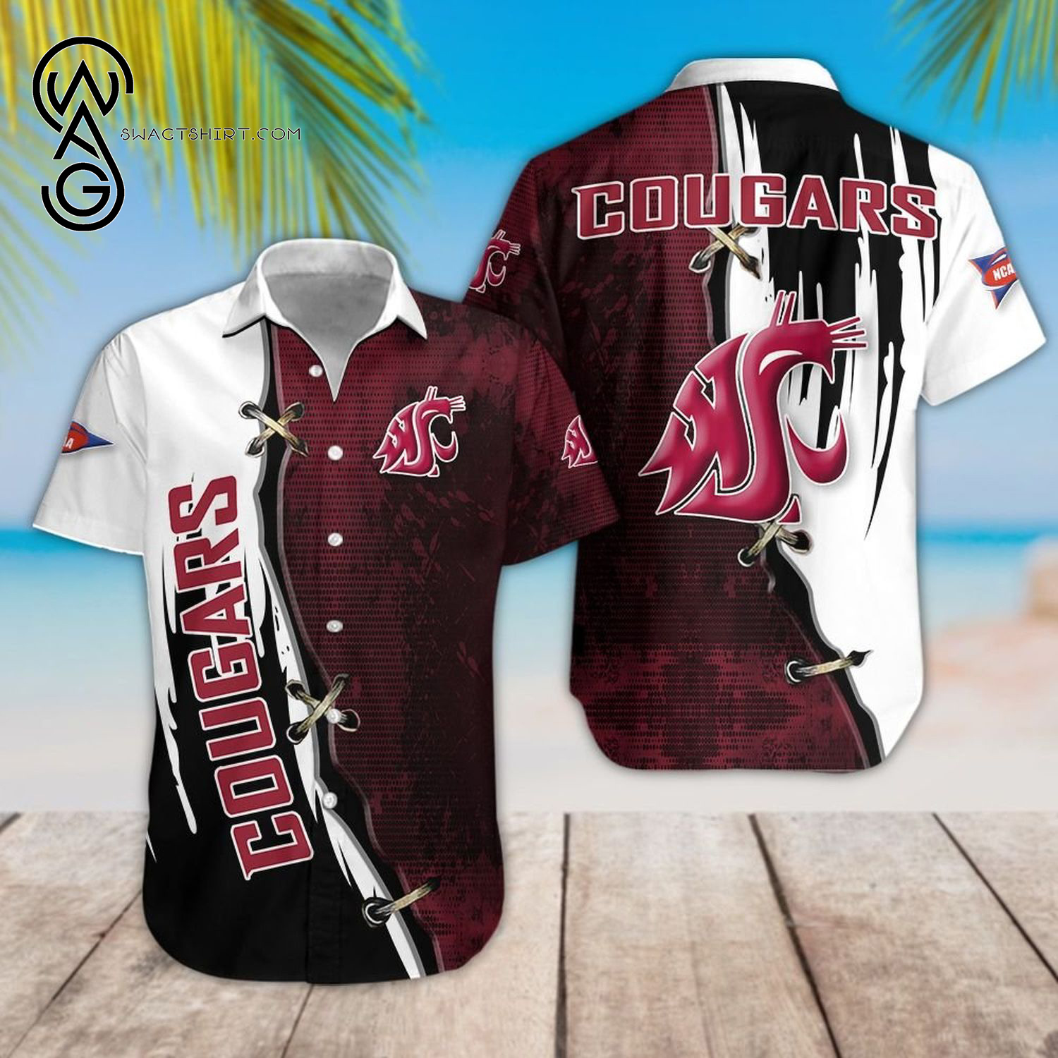 Ncaa Washington State Cougars Sport Team Hawaiian Shirt Ncaa Washington State Cougars Sport Team Hawaiian Shirt