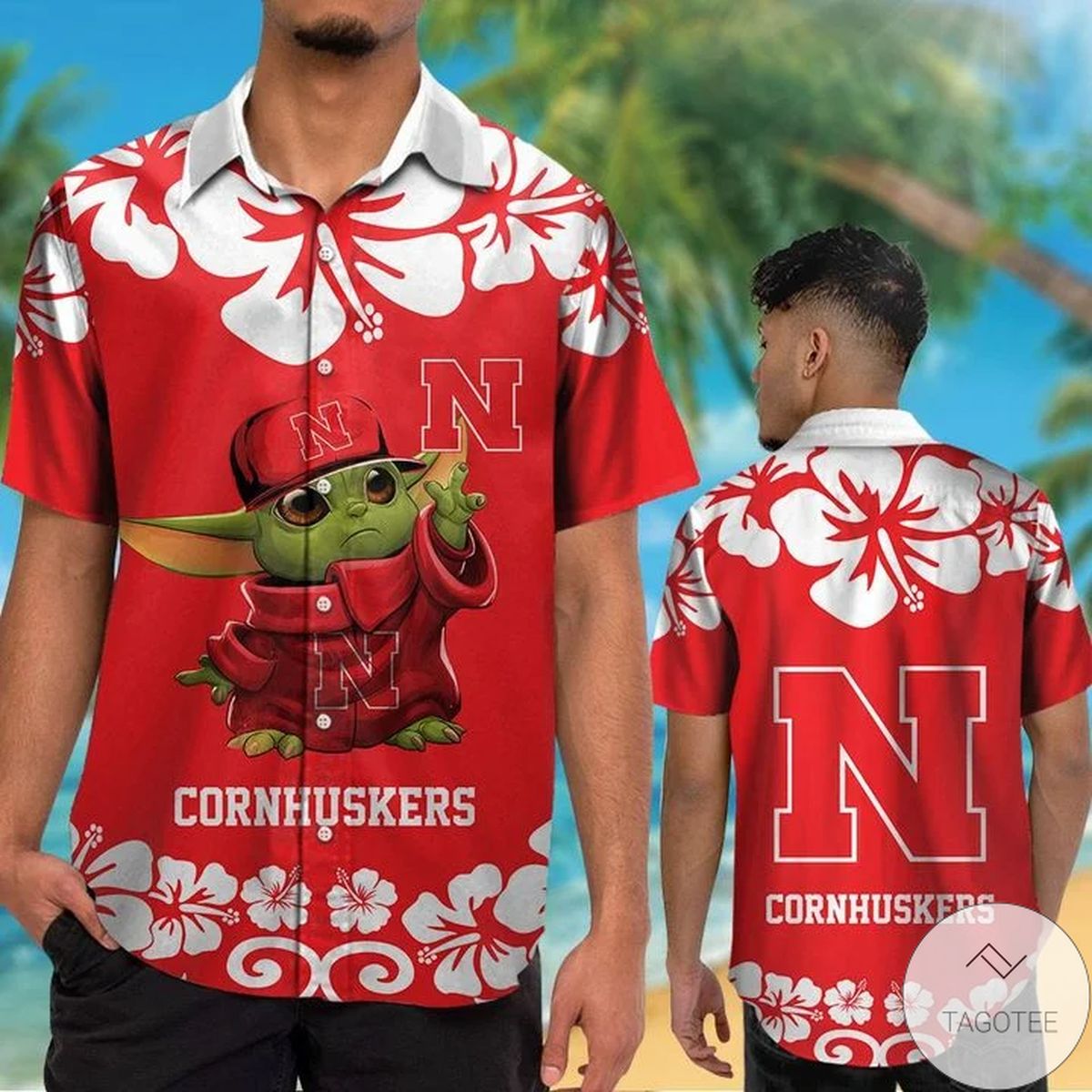 Nebraska Cornhuskers Baby Yoda Hawaiian Shirt Nebraska Cornhuskers Baby Yoda Hawaiian Shirt