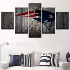 New England Patriots 7 - Sport 5 Panel Canvas Art Wall Decor