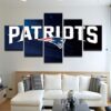 New England Patriots 8 - Sport 5 Panel Canvas Art Wall Decor