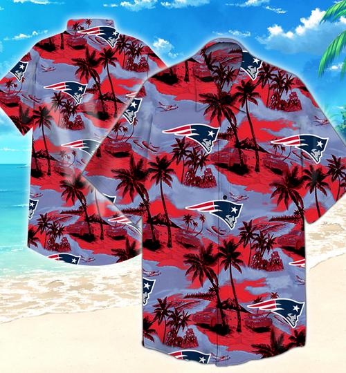 New England Patriots Coconut Tree Hawaiian Shirt Summer Button Up New England Patriots Coconut Tree Hawaiian Shirt Summer Button Up