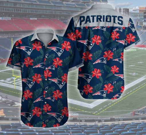 New England Patriots Hawaiian Shirt Summer Button Up New England Patriots Hawaiian Shirt Summer Button Up