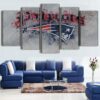 New England Patriots Sports Team - Sport 5 Panel Canvas Art Wall Decor