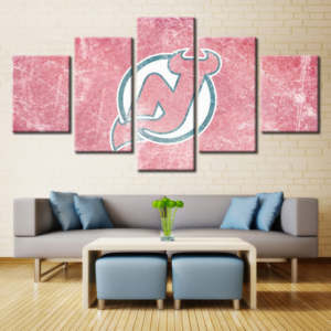 New Jersey Devils 1 Hockey - Sport 5 Panel Canvas Art Wall Decor