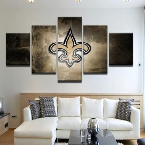 New Orleans Saints 1 - Sport 5 Panel Canvas Art Wall Decor