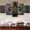 New Orleans Saints Barn Wood - Sport 5 Panel Canvas Art Wall Decor