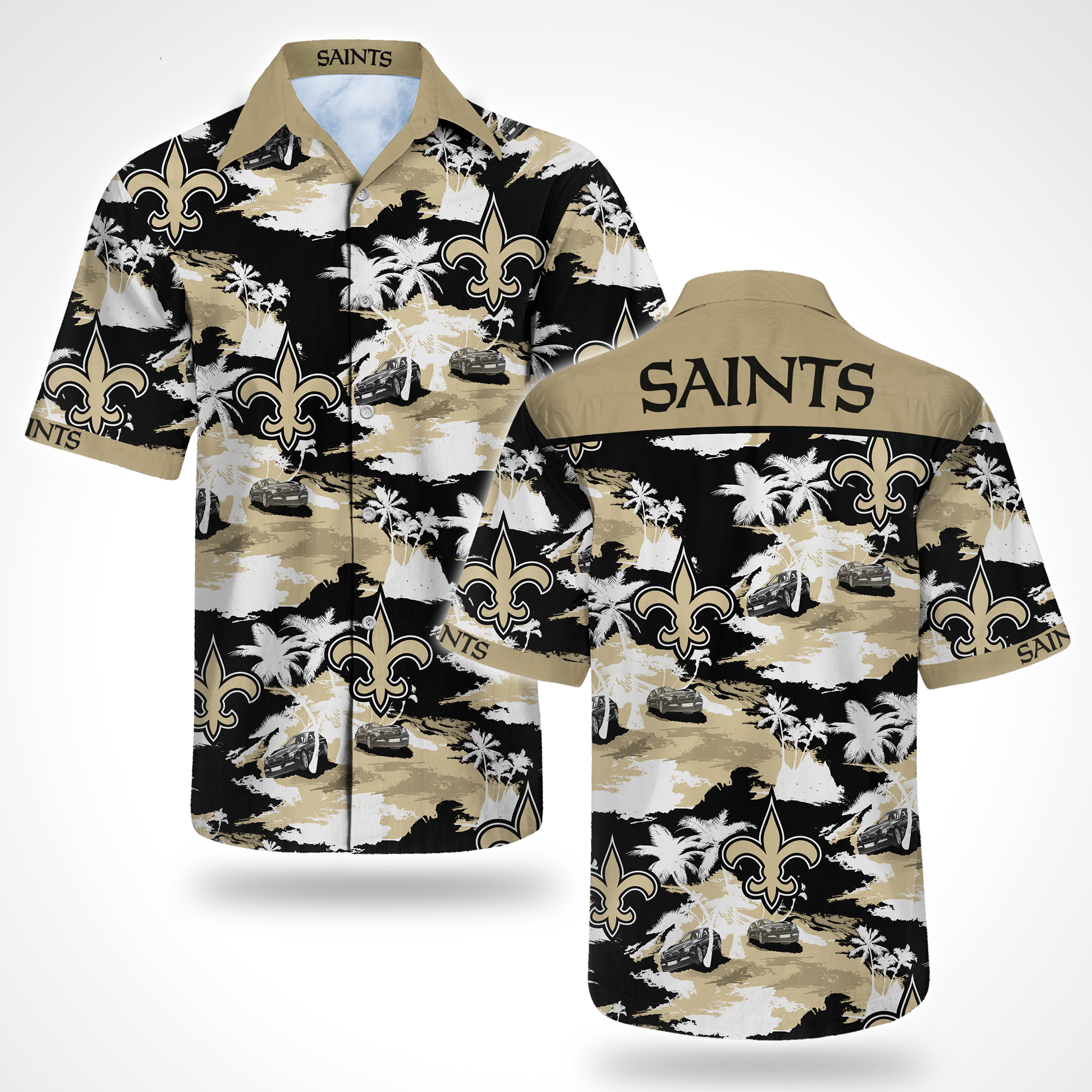 New Orleans Saints Hawaiian Shirt Summer Button Up New Orleans Saints Hawaiian Shirt Summer Button Up