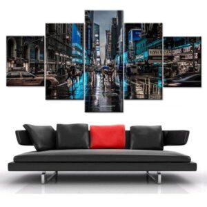 New York City 1 - Nature 5 Panel Canvas Art Wall Decor