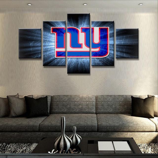 New York Giants 1 - Sport 5 Panel Canvas Art Wall Decor New York Giants 1 - Sport 5 Panel Canvas Art Wall Decor