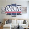 New York Giants 33- Sport 5 Panel Canvas Art Wall Decor