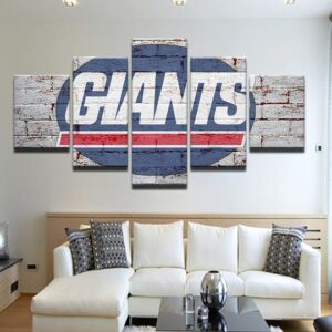 New York Giants 33- Sport 5 Panel Canvas Art Wall Decor