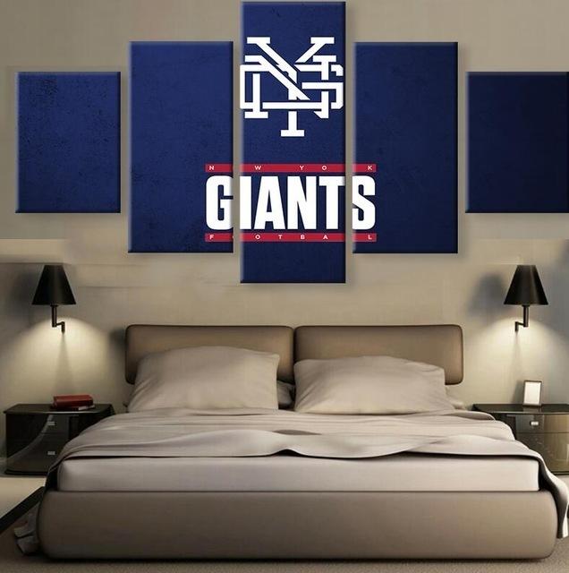 New York Giants Football - Sport 5 Panel Canvas Art Wall Decor New York Giants Football - Sport 5 Panel Canvas Art Wall Decor