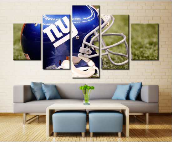New York Giants Helmet - Sport 5 Panel Canvas Art Wall Decor New York Giants Helmet - Sport 5 Panel Canvas Art Wall Decor
